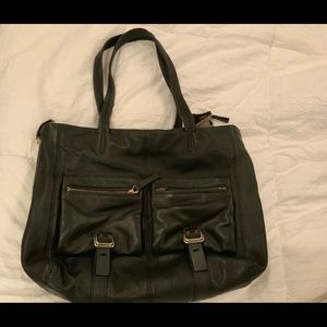 Vince Camuto Black Leather Tote